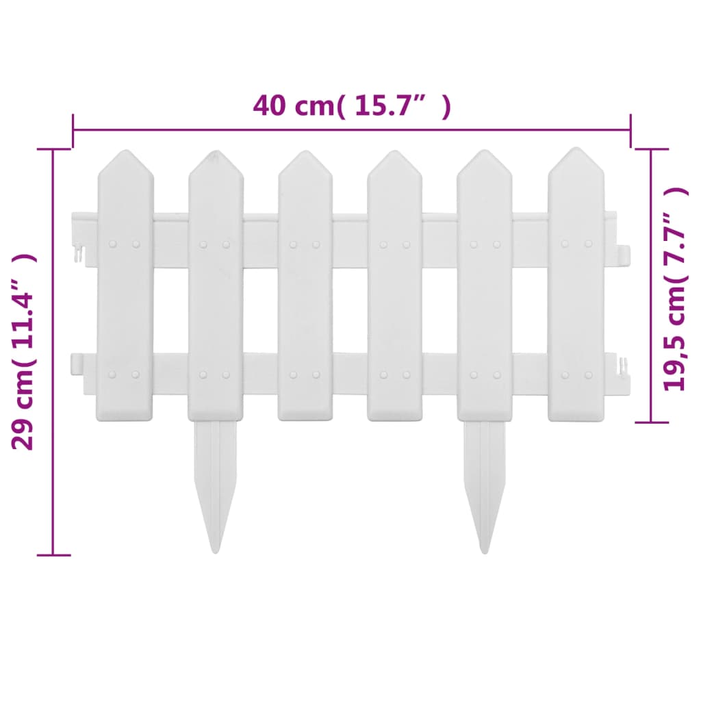 Bordi per Prato 25 pz Bianchi 10 m in PP - homemem39