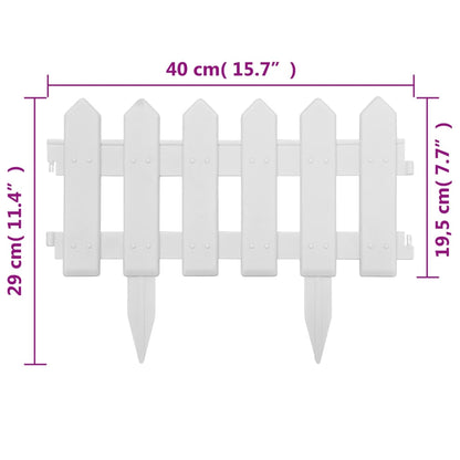 Bordi per Prato 25 pz Bianchi 10 m in PP - homemem39