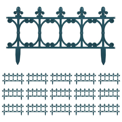 Bordature per Prato 16 pz Verde 10 m in PP - homemem39