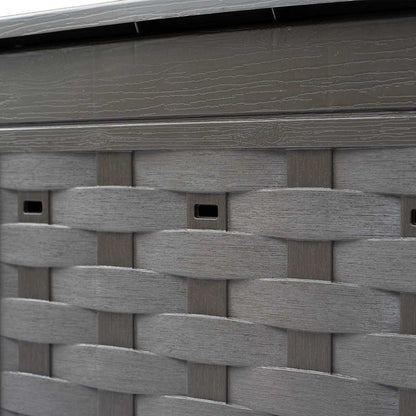 Compostiere 2 pz Marrone 60x60x83cm 600 L in Rattan di Plastica
