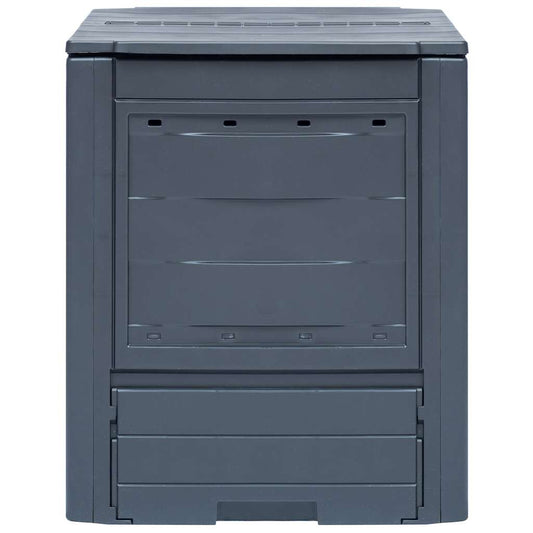 Compostiere per Giardino 2 pz Grigio 60x60x73 cm 520 L