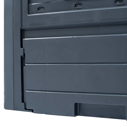 Compostiere per Giardino 2 pz Grigio 60x60x73 cm 520 L | homemem39