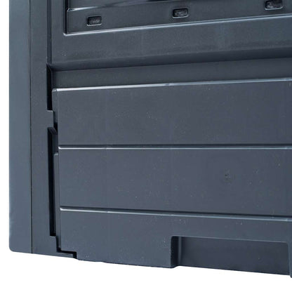 Compostiere per Giardino 3 pz Grigio 60x60x73 cm 780 L