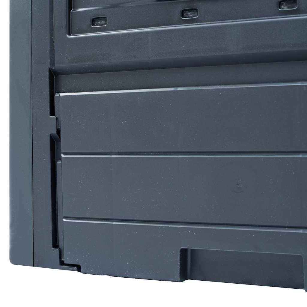 Compostiere per Giardino 3 pz Grigio 60x60x73 cm 780 L