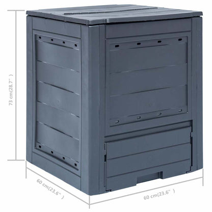 Compostiere per Giardino 3 pz Grigio 60x60x73 cm 780 L