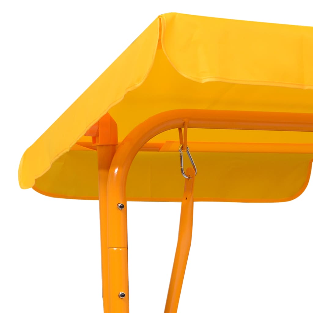 Dondolo a Panchina per Bambini Giallo 115x75x110 cm in Tessuto - homemem39