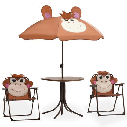 Set da Bistrot da Giardino per Bambini con Ombrellone Marrone - homemem39