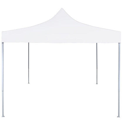 Gazebo Professionale Pieghevole 3x3m Acciaio Bianco - homemem39