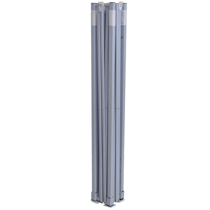 Gazebo Professionale Pieghevole 3x3m Acciaio Bianco | homemem39