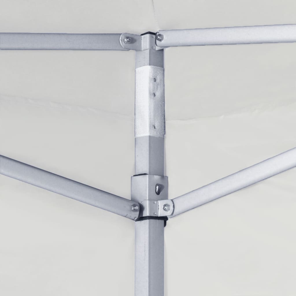 Gazebo Professionale Pieghevole 2 Pareti 3x3 m Acciaio Bianco | homemem39