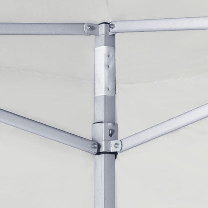 Gazebo Professionale Pieghevole 2 Pareti 3x3 m Acciaio Bianco | homemem39