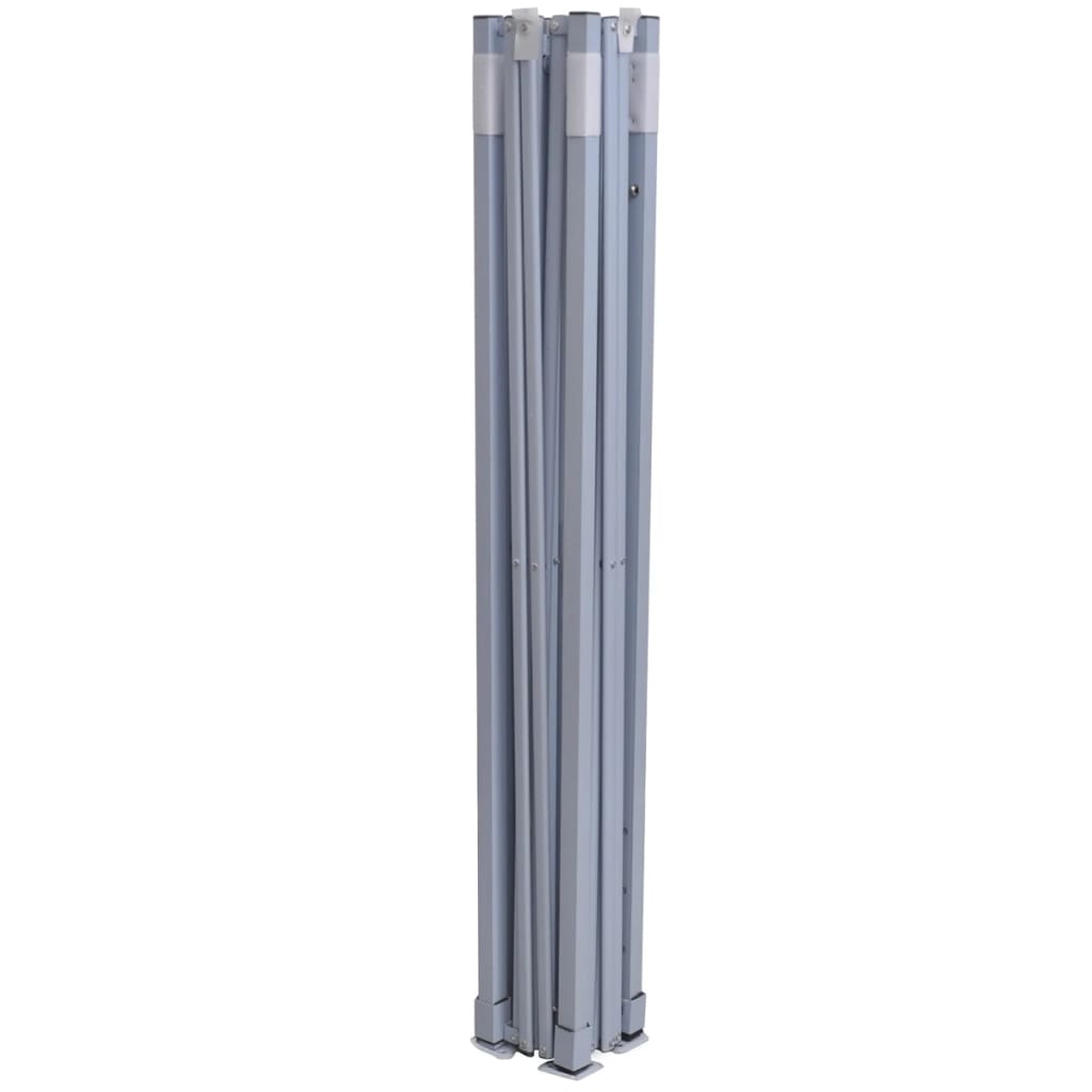 Gazebo Professionale Pieghevole 2 Pareti 3x3 m Acciaio Bianco | homemem39