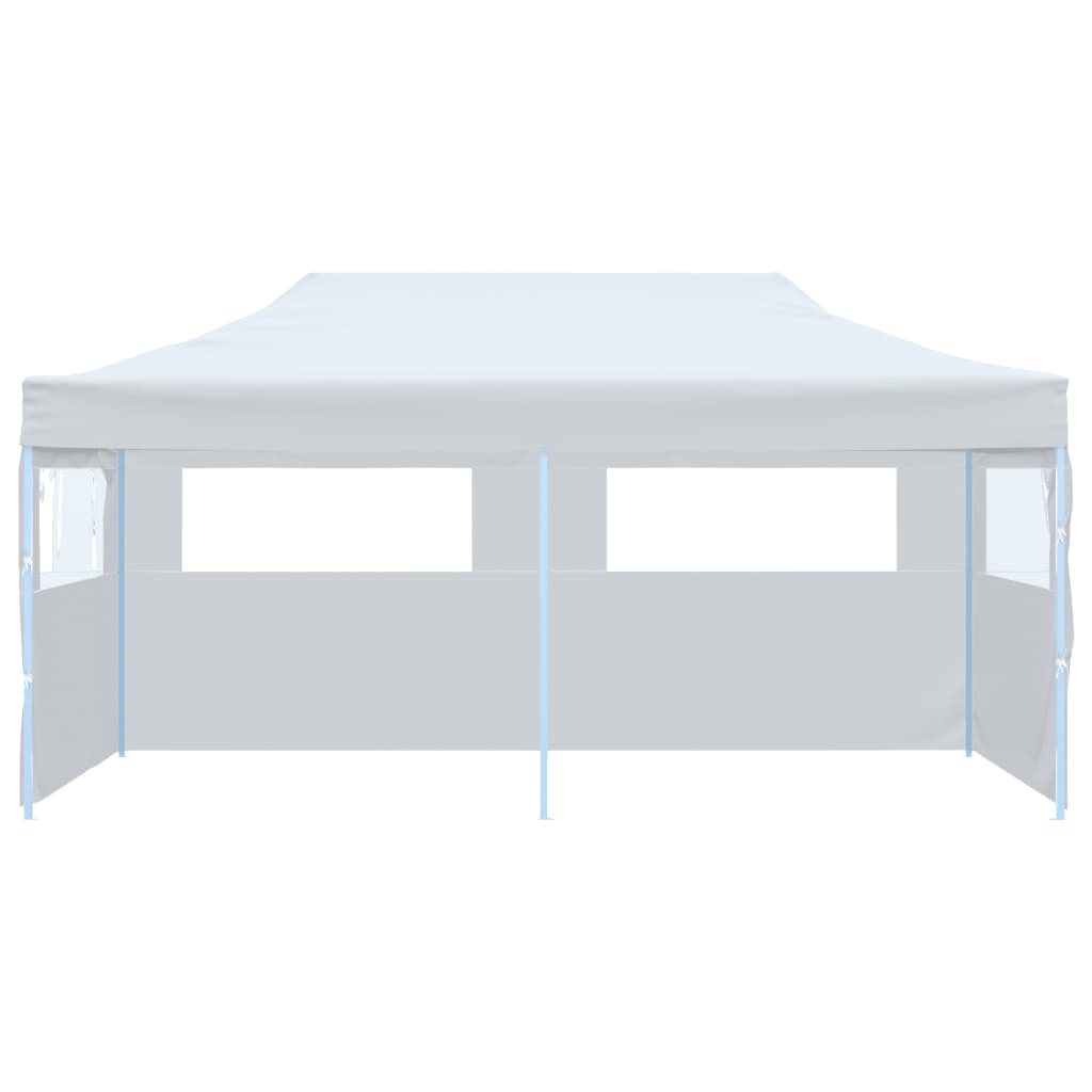 Tenda Pieghevole Pop-Up con Pareti Laterali 3x6m Acciaio Bianco - homemem39