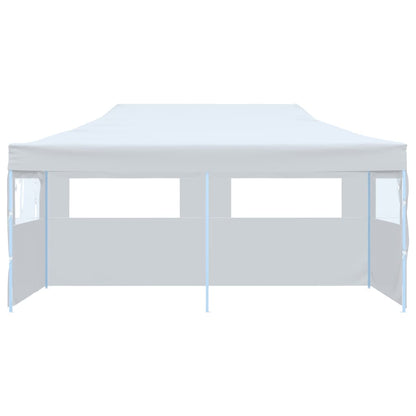 Tenda Pieghevole Pop-Up con Pareti Laterali 3x6m Acciaio Bianco - homemem39
