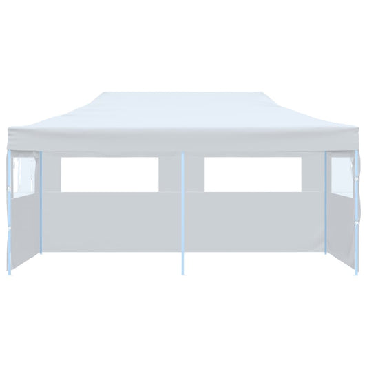 Tenda Pieghevole Pop-Up con Pareti Laterali 3x6m Acciaio Bianco - homemem39