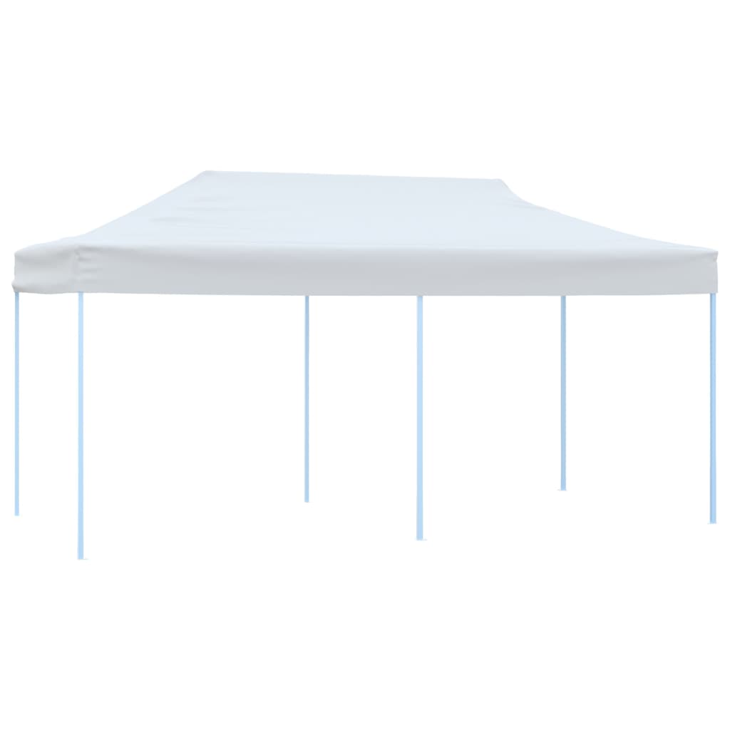 Tenda Pieghevole Pop-Up con Pareti Laterali 3x6m Acciaio Bianco - homemem39