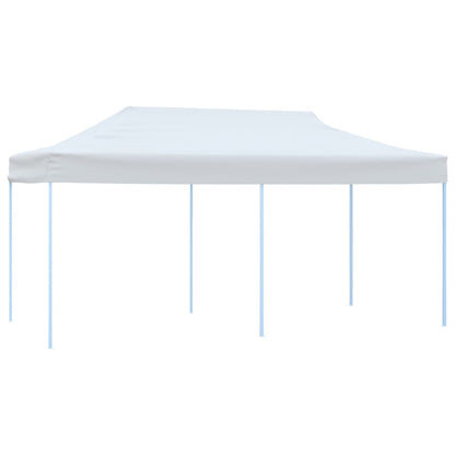 Tenda Pieghevole Pop-Up con Pareti Laterali 3x6m Acciaio Bianco - homemem39