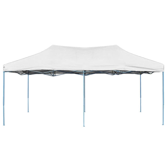 Gazebo Professionale Pieghevole 3x6 m Acciaio Bianco - homemem39