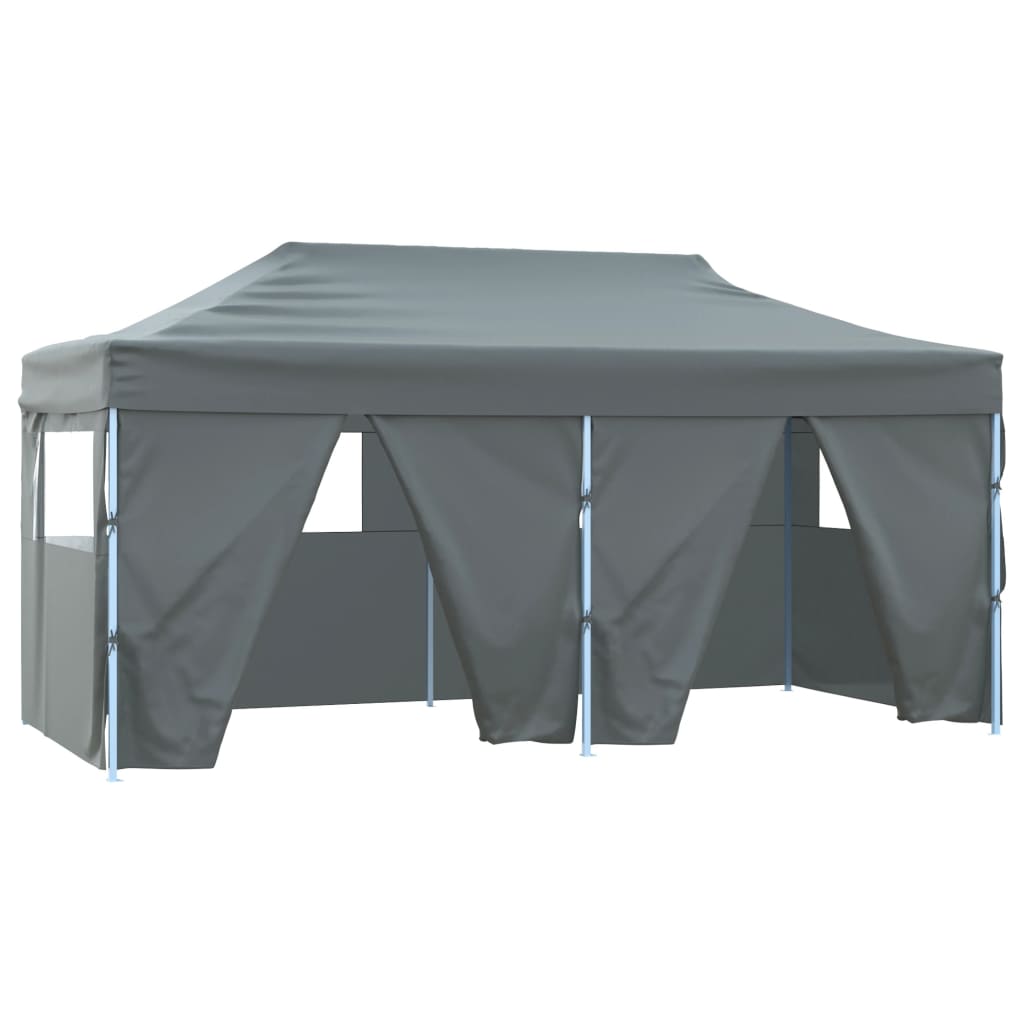 Gazebo Pieghevole con 4 Pareti 3x6m Acciaio Antracite - homemem39