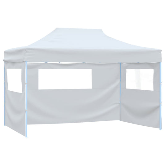Tendone per Feste Pieghevole con 4 Pareti 3x4,5 m Bianco | homemem39