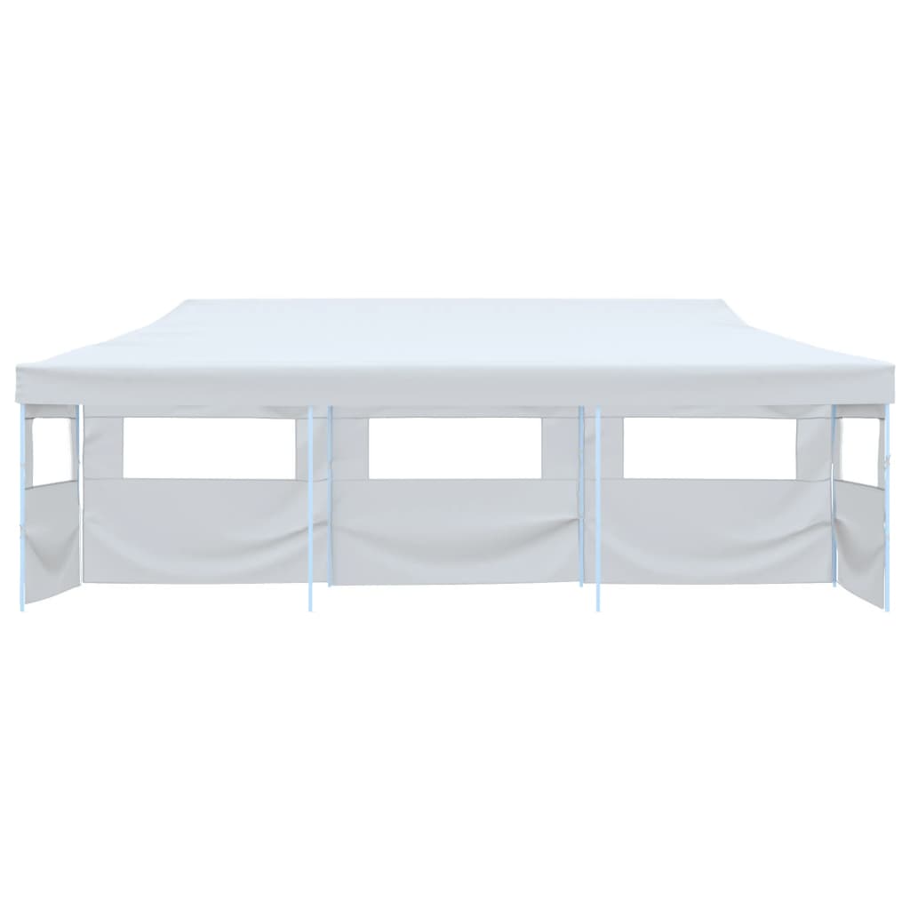 Tenda Pieghevole Pop-Up con 5 Pareti Laterali 3x9 m Bianca - homemem39