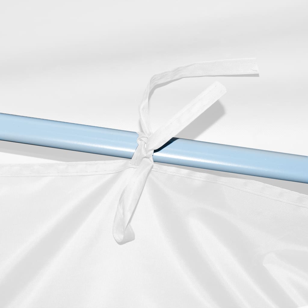 Tenda Pieghevole Pop-Up con 8 Pareti Laterali 3x9 m Bianca - homemem39