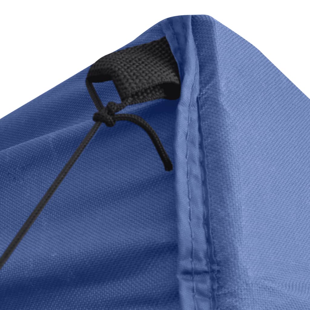 Gazebo Pieghevole Professionale 4 Pareti 2x2m Acciaio Blu | homemem39