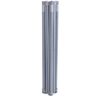 Gazebo Pieghevole Professionale 4 Pareti 2x2m Acciaio Blu | homemem39