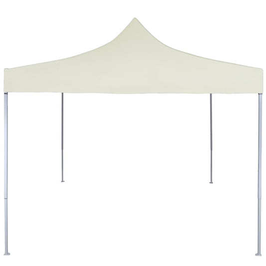 Gazebo Professionale Pieghevole 2x2 m in Acciaio Crema - homemem39
