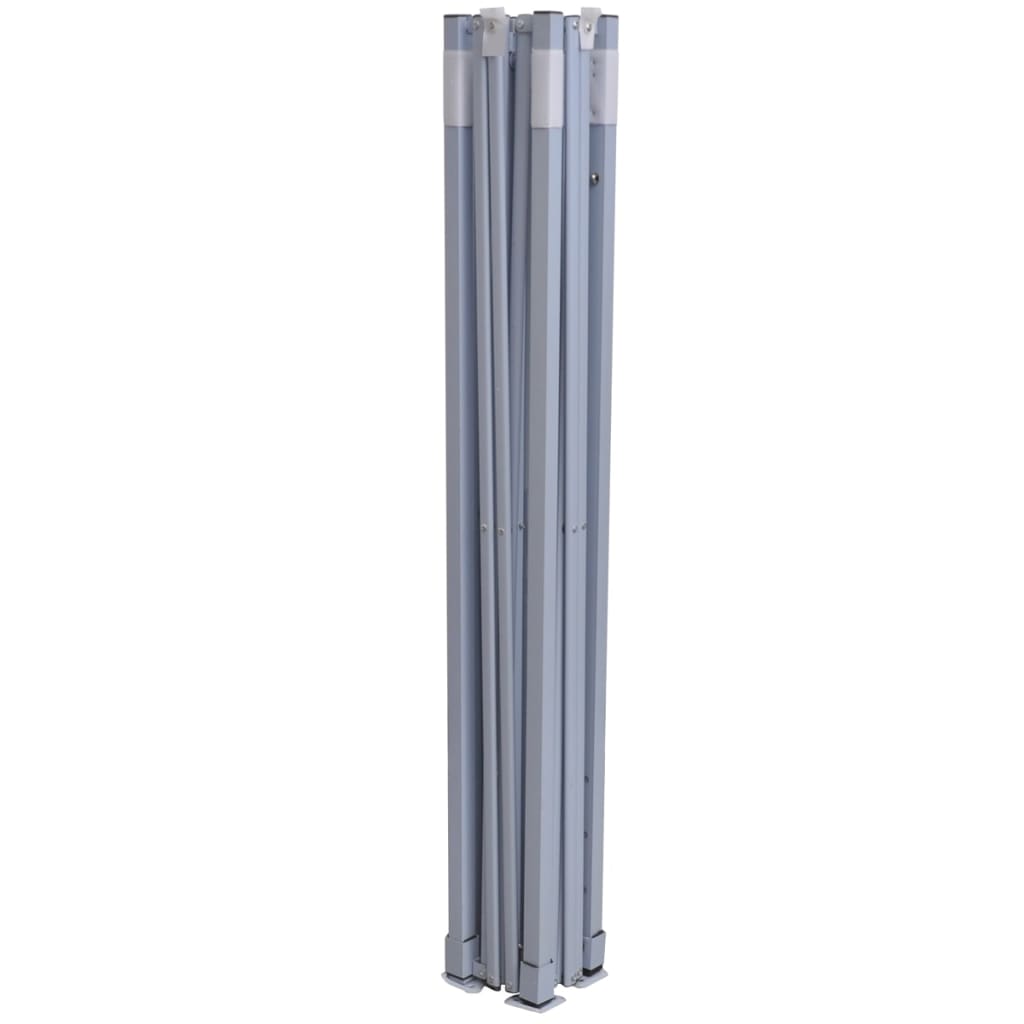 Gazebo Professionale Pieghevole 2x2 m in Acciaio Crema | homemem39