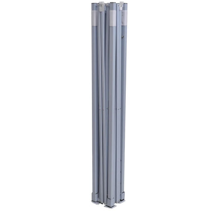 Gazebo Professionale Pieghevole con 2 Pareti 2x2m Acciaio Crema | homemem39