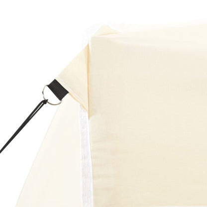 Gazebo Professionale Pieghevole con 4 Pareti 2x2m Acciaio Crema - homemem39