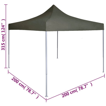 Gazebo Professionale Pieghevole 2x2m in Acciaio Antracite | homemem39