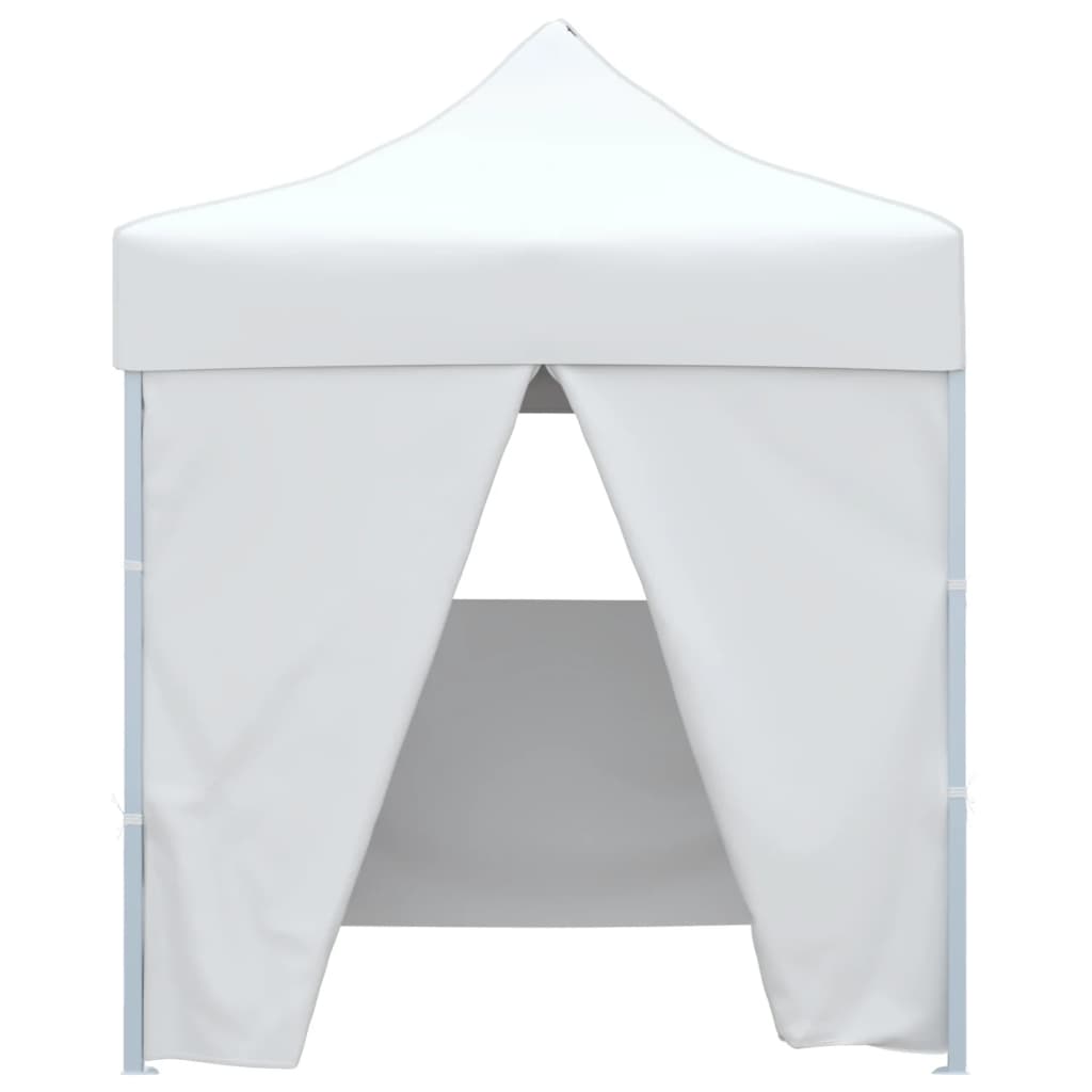 Gazebo Pieghevole Professionale 4 Pareti 2x2m Acciaio Bianco | homemem39