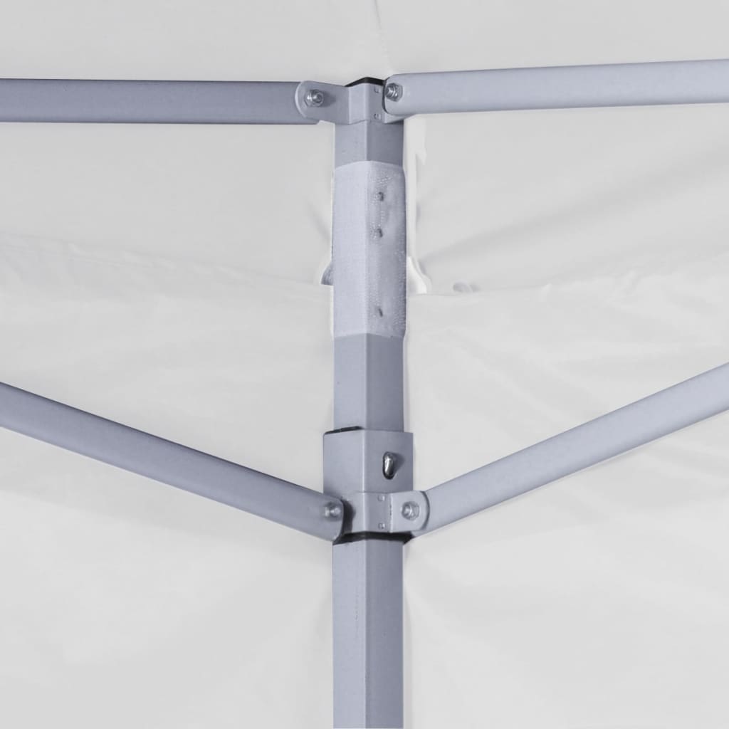 Gazebo Pieghevole Professionale 4 Pareti 2x2m Acciaio Bianco | homemem39