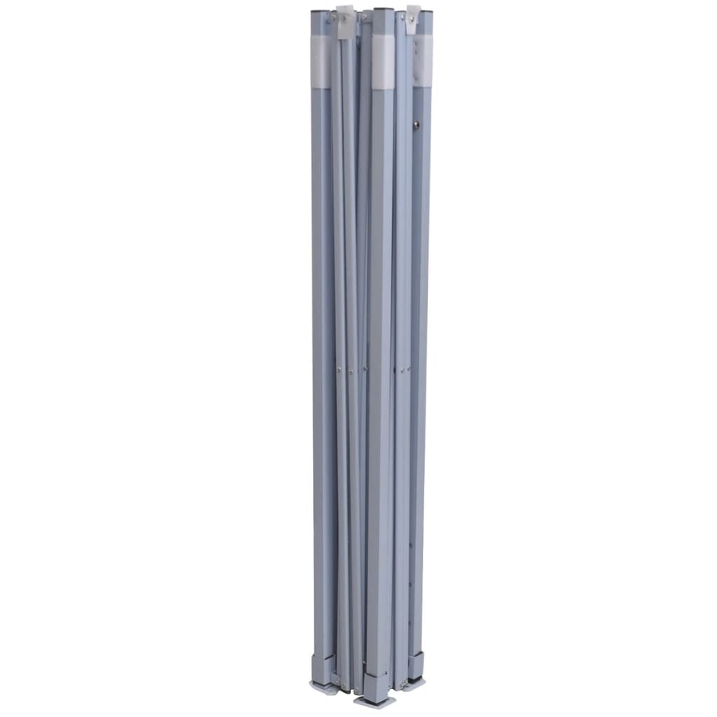 Gazebo Pieghevole Professionale 4 Pareti 2x2m Acciaio Bianco | homemem39