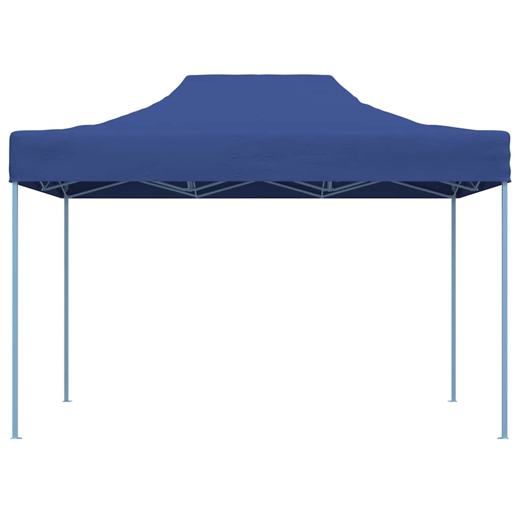 Gazebo Professionale Pieghevole 3x4m Acciaio Blu - homemem39