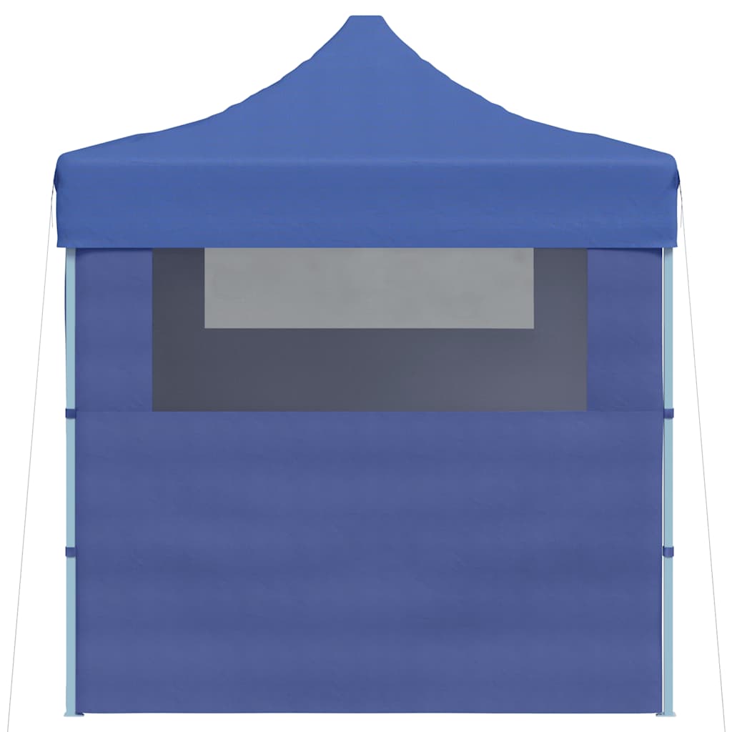 Gazebo Professionale Pieghevole con 3 Pareti 3x4m Acciaio Blu - homemem39