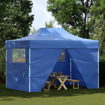 Gazebo Professionale Pieghevole con 4 Pareti Acciaio