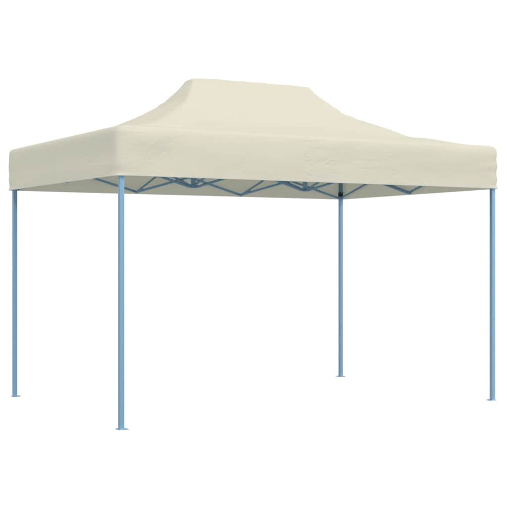 Gazebo Professionale Pieghevole 3x4m Acciaio Crema - homemem39