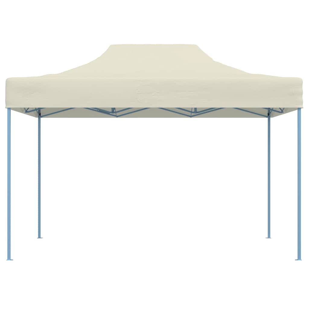 Gazebo Professionale Pieghevole 3x4m Acciaio Crema - homemem39
