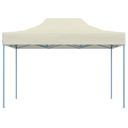 Gazebo Professionale Pieghevole 3x4m Acciaio Crema - homemem39