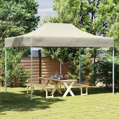 Gazebo Professionale Pieghevole 3x4m Acciaio Crema - homemem39