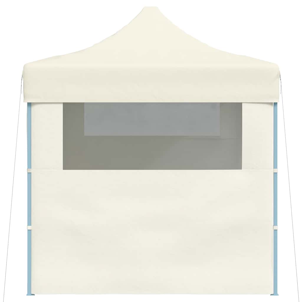 Gazebo Professionale Pieghevole con 3 Pareti 3x4m Acciaio Crema - homemem39