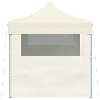 Gazebo Professionale Pieghevole con 3 Pareti 3x4m Acciaio Crema - homemem39