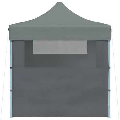 Gazebo Professionale Pieghevole 3 Pareti 3x4m Acciaio Antracite