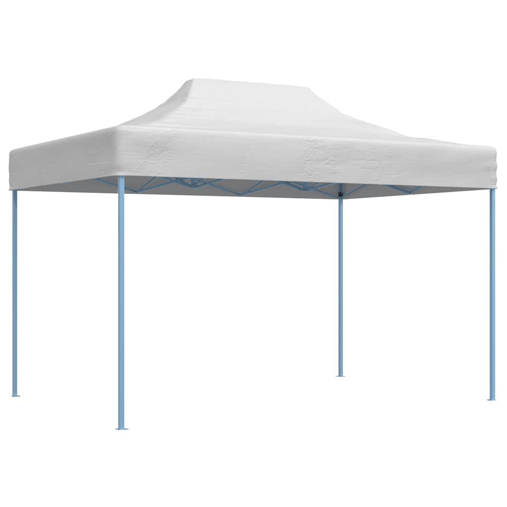 Gazebo Professionale Pieghevole 280x410x315 cm Acciaio Bianco - homemem39