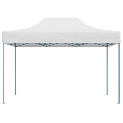 Gazebo Professionale Pieghevole 280x410x315 cm Acciaio Bianco - homemem39