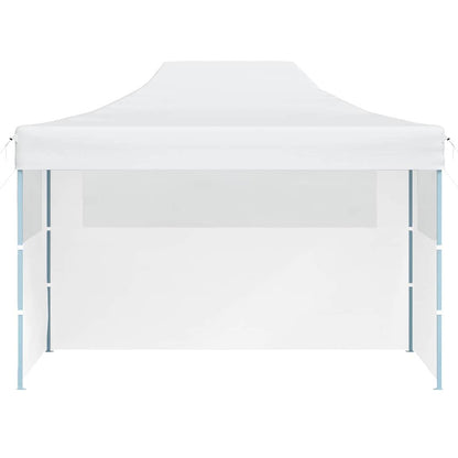 Gazebo Professionale Pieghevole 3 Pareti 280x410x315 cm Bianco