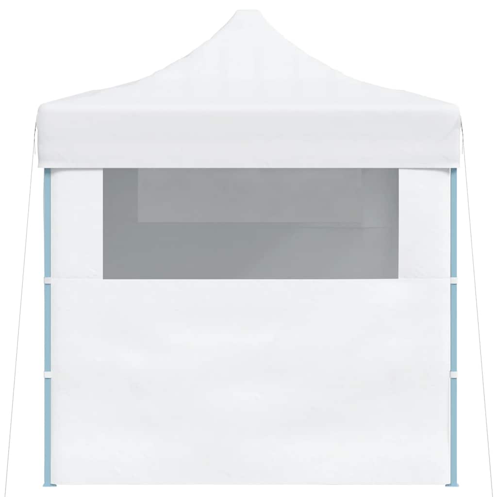 Gazebo Professionale Pieghevole 3 Pareti 280x410x315 cm Acciaio Bianco | homemem39